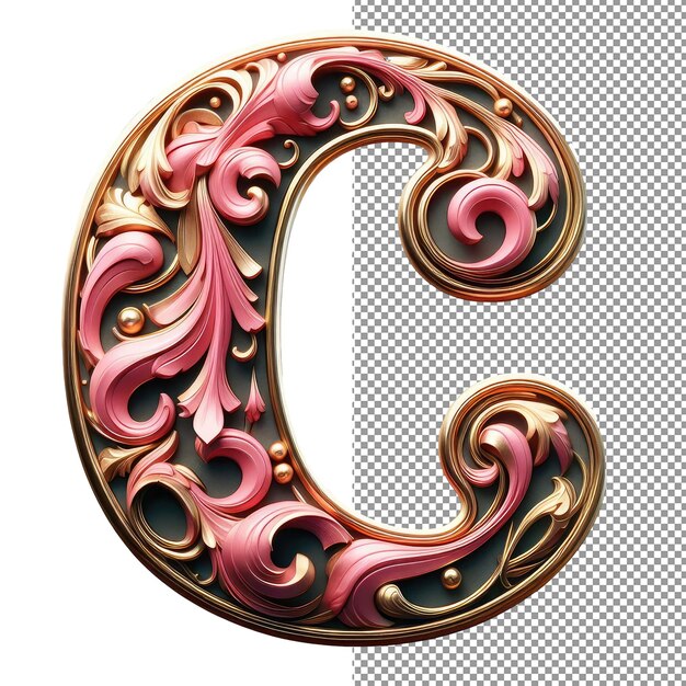 PSD izolowane 3d artistry creative letter na jasnej palecie png