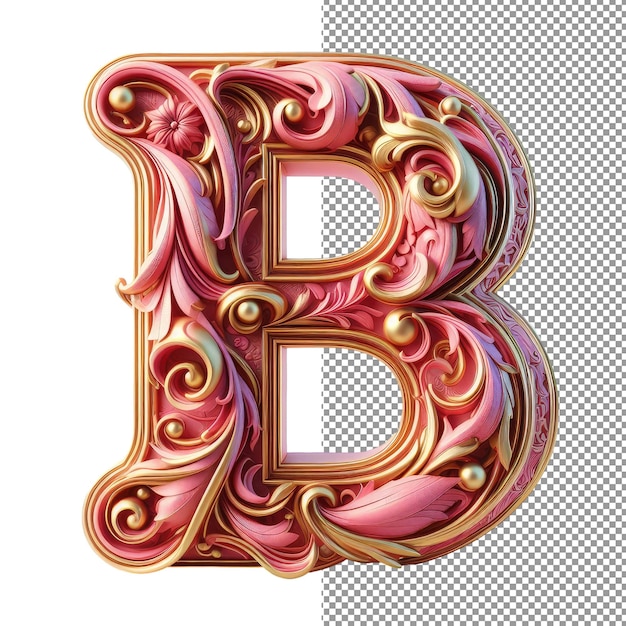 PSD izolowane 3d artistry creative letter na jasnej palecie png