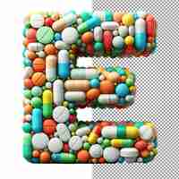 PSD izolowane 3d artistry creative letter na jasnej palecie png