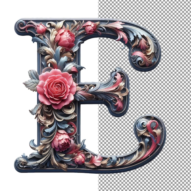 PSD izolowane 3d artistry creative letter na jasnej palecie png