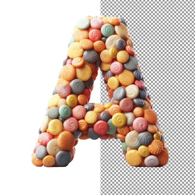 PSD izolowane 3d artistry creative letter na jasnej palecie png