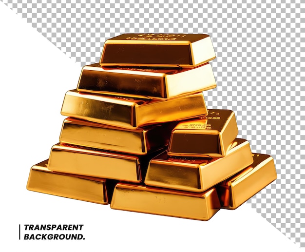 Izolowane sztabki złota