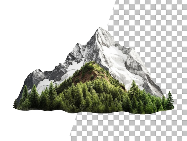 Izolowane zdjęcie górskie z przezroczystym tłem