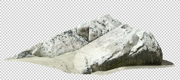 PSD izolowanie natury rafy skały płytki krajobraz renderowania 3d