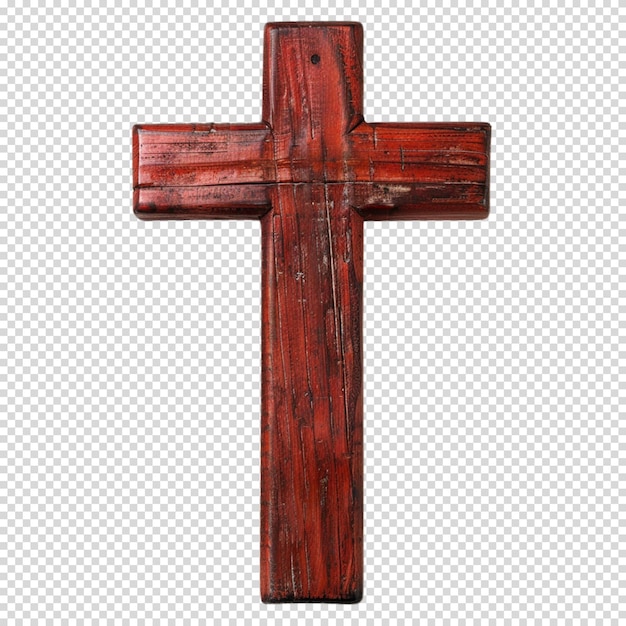 Izolowany Krzyż Chrześcijański Na Przezroczystym Tle Na Wielki Piątek