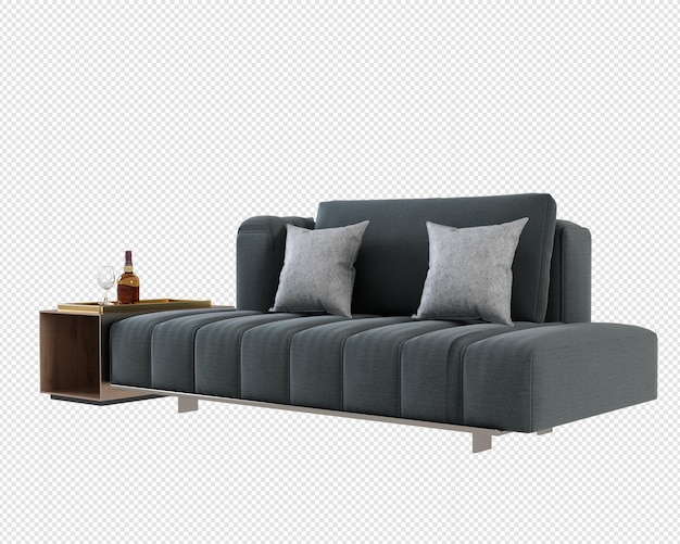 Izolowany minimalny fotel w renderowaniu 3d