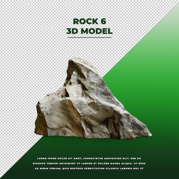 Izolowany model skały 3D