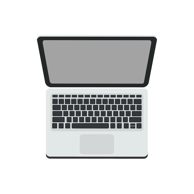 Izolowany nowoczesny laptop