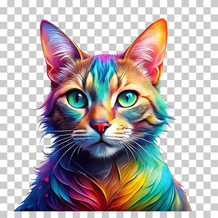 PSD izolowany plik png kota