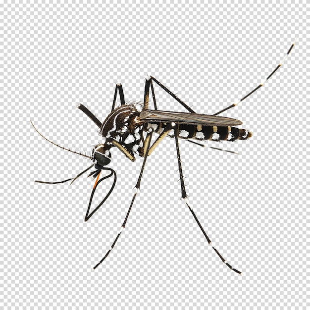 PSD izolowany png komara na przezroczystym tle na dzień dengue