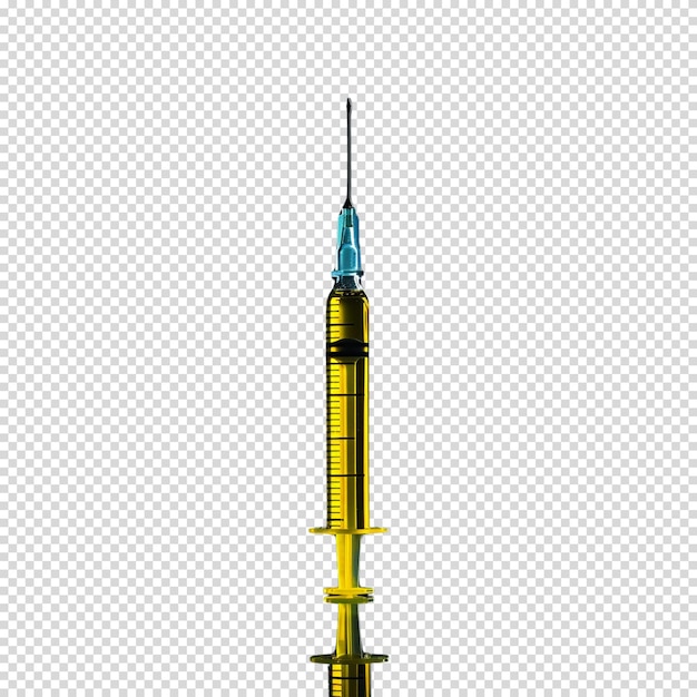 PSD izolowany png szczepionki z strzykawką sprzęt medyczny na przezroczystym tle dzień szczepienia