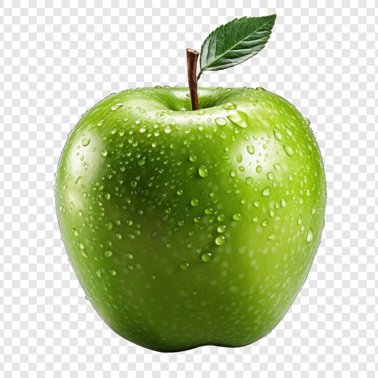 Izolowany png w stylu jabłka z białym tłem minimalistyczny generatywny IA