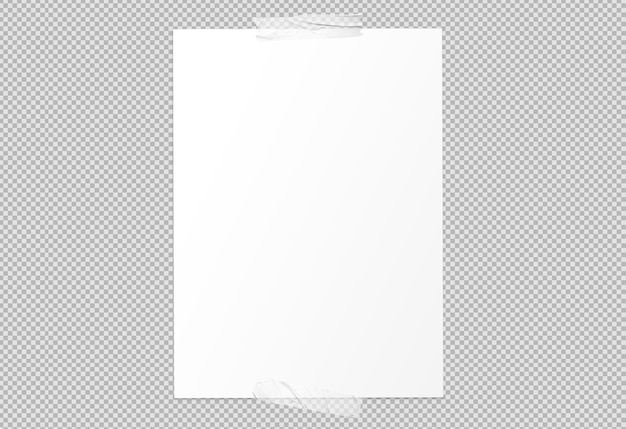 Izolowany prosty biały plakat A4