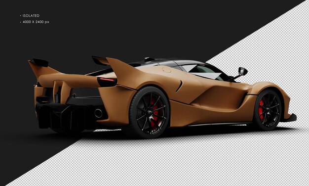 PSD izolowany realistyczny brązowy wyścigowy super samochód z prawej strony