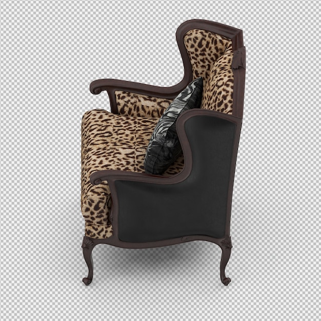 izometrik koltuğun 3D render’ı
