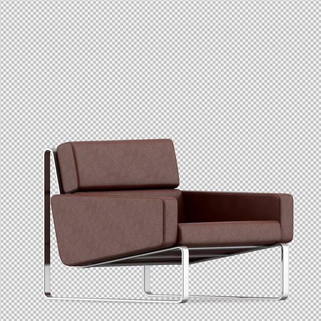 İzometrik Koltuk 3D render