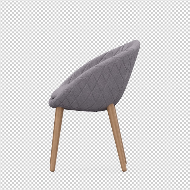 İzometrik Sandalye 3D izole render