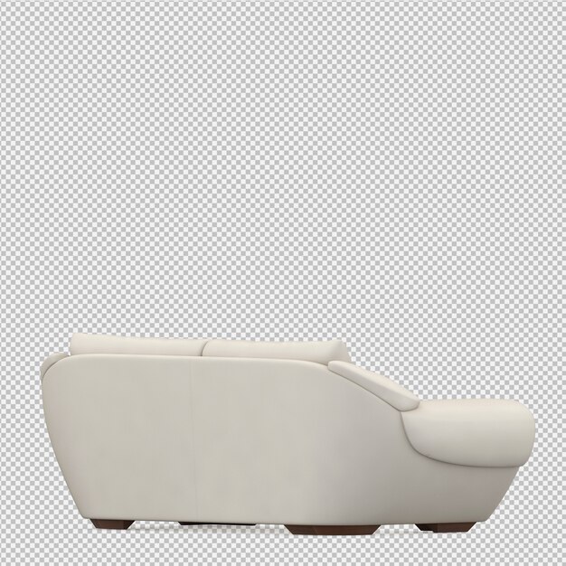 Izometryczna sofa renderowania 3D