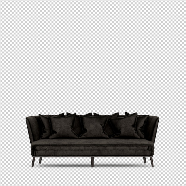 Izometryczna Sofa Renderowania 3d