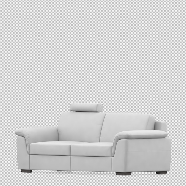 Izometryczna sofa renderowania 3D