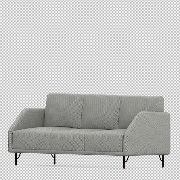 Izometryczna sofa renderowania 3D