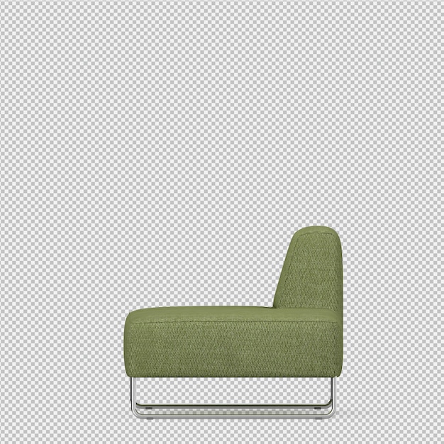 Izometryczna sofa renderowania 3D