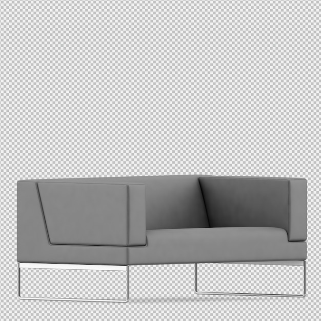 Izometryczna sofa renderowania 3D