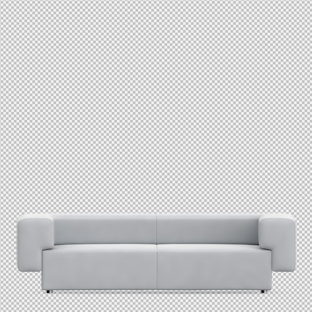 Izometryczna sofa renderowania 3D