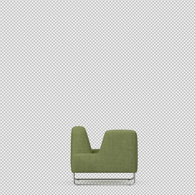 Izometryczna sofa renderowania 3D