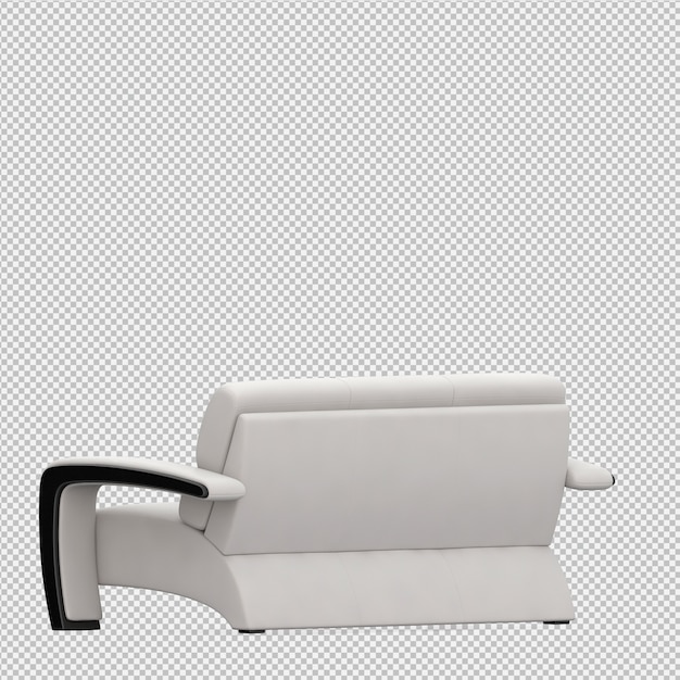 Izometryczna sofa renderowania 3D