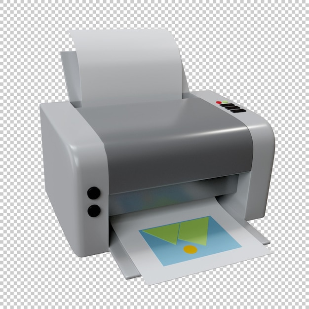 Izometryczne ikona 3D kopiarki i drukarki