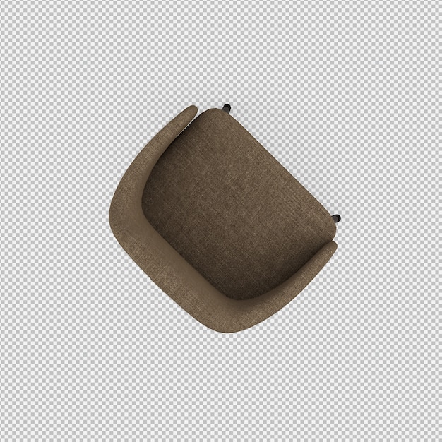 Izometryczne krzesło 3D renderowania odizolowane