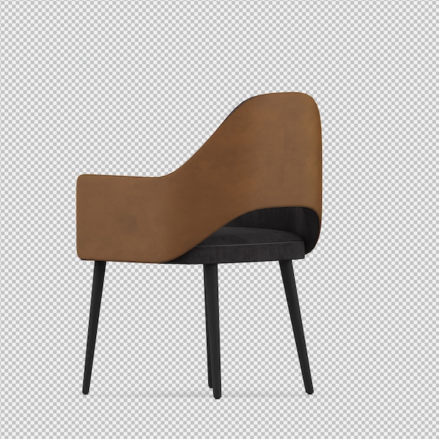 Izometryczne krzesło 3D renderowania odizolowane