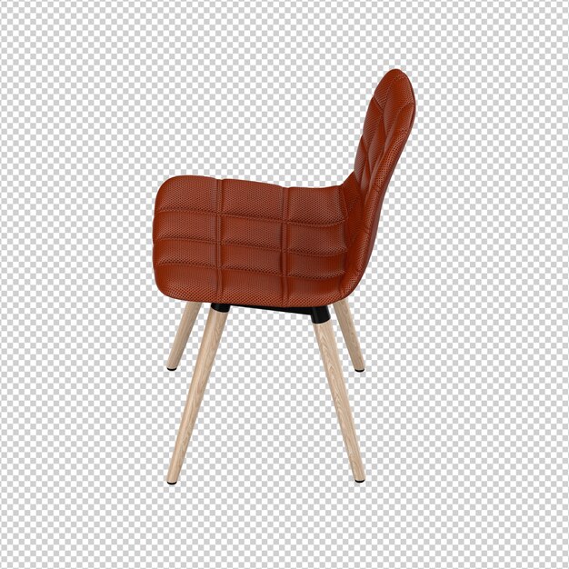 Izometryczne krzesło renderowania 3D na białym tle
