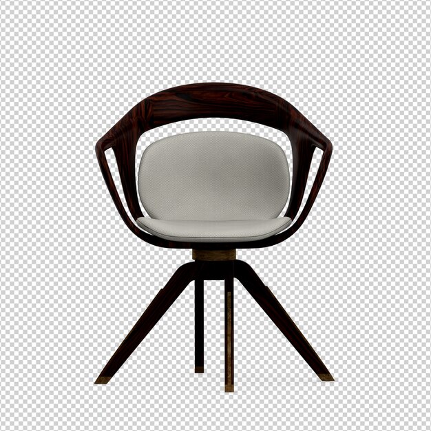 Izometryczne Krzesło Renderowania 3d Na Białym Tle