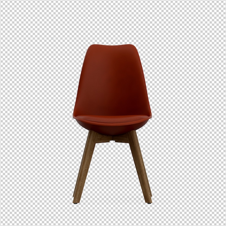PSD izometryczne krzesło renderowania 3d na białym tle