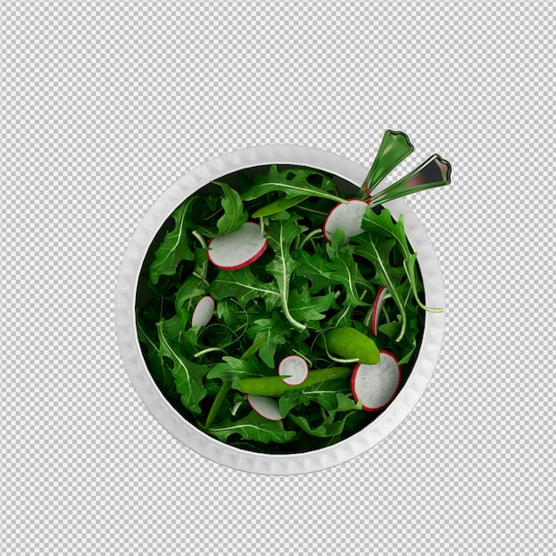 Izometryczne Salat Renderowania 3d