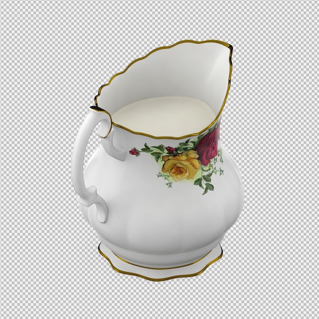 Izometryczny dzbanek 3D Render