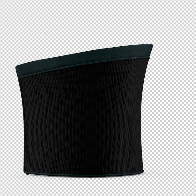 Izometryczny fotel 3D render na białym tle