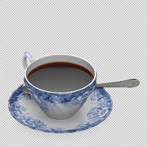 Izometryczny kubek 3d render