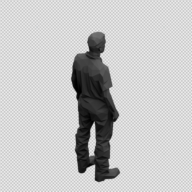 Izometryczny mężczyzna 3D render