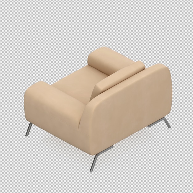 Izometryczny Rendering 3d Fotel