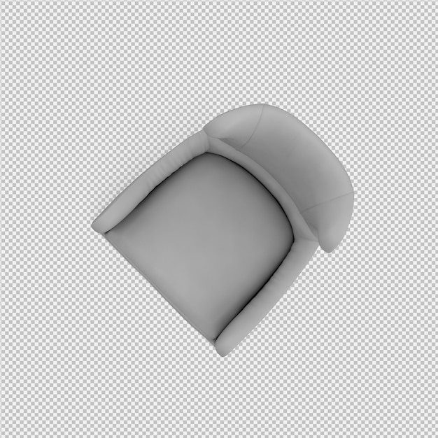 Izometryczny rendering 3D fotel