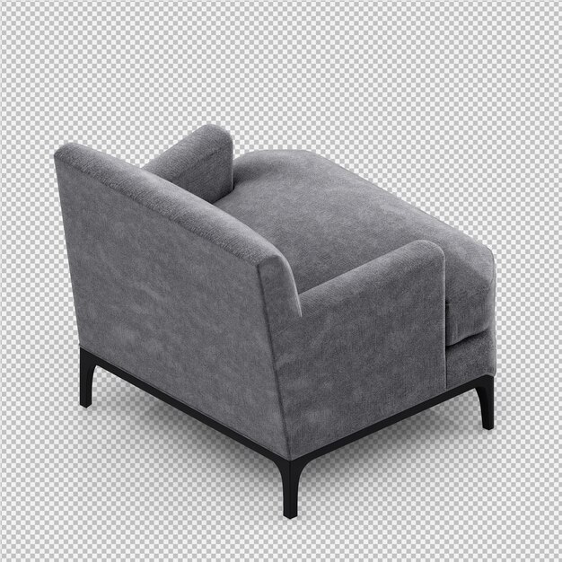 Izometryczny rendering 3D fotel