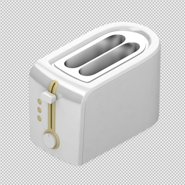 PSD izometryczny toster 3d render