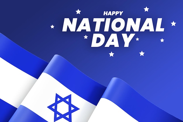 PSD izrael flaga projekt narodowy dzień niepodległości transparent edytowalny tekst i tło