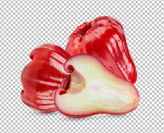 Jabłka róży izolowane na warstwie alfa
