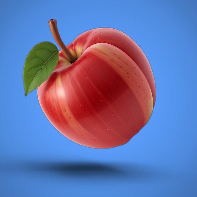 PSD jabłko 3d z przezroczystym tłem