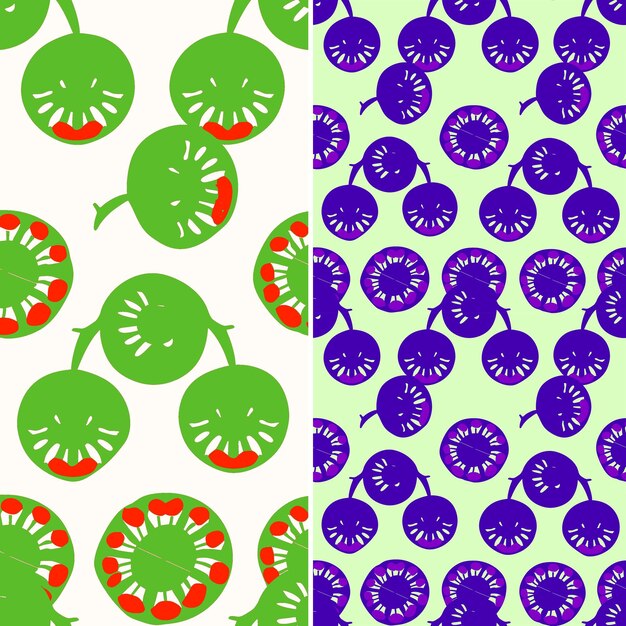 PSD jabuticaba with round silhouette and brazilian design with i tropical fruit pattern vector design