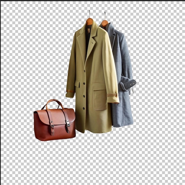 Jacket en stropdas hangen op kantoorrek